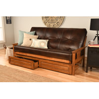 Stratford Full 79" Futon Frame and Mattress with Drawer Set by The Twillery Co.