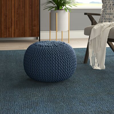 Odriscoll 20" Wide Round Pouf Ottoman