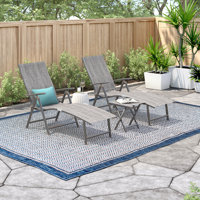Cllgone 45" Long Reclining Chaise Lounge Set with Table by Zipcode Design