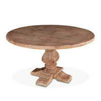 Lyons Mango Solid Wood Pedestal Dining Table by Birch Lane