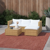 Oxley 3 Piece Rattan Sofa Seating Group with Cushions by Mercury Row