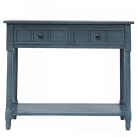 35.4" Console Table With Two Drawers And Bottom Shelf by Dovecove