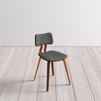 Decklen Mid-century Armless Dining Chair in Polyester Upholstery by George Oliver