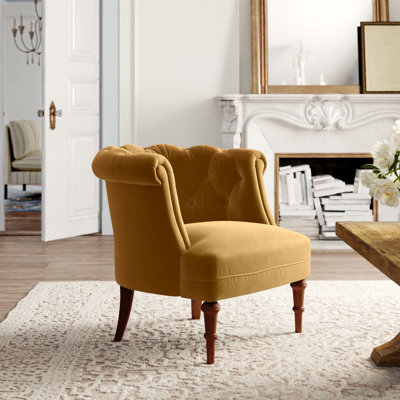 Alanna 30.5" Wide Tufted Chesterfield Chair by Kelly Clarkson Home