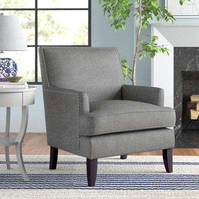 Colton Nailhead Club Chair by Three Posts