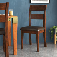 Vernona Ladder Back Side Chair in Dark Brown by Wildon Home