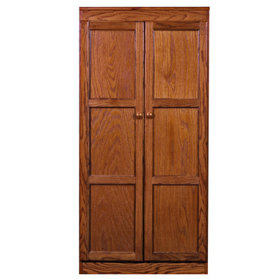 Fellers Solid Wood Veneer Wood Storage Cabinet, 60 inch with 4 Shelves