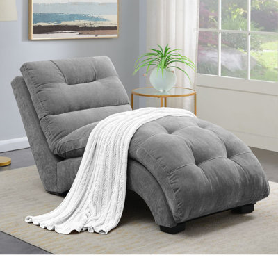 Raley Tufted Armless Chaise Lounge by Mercury Row