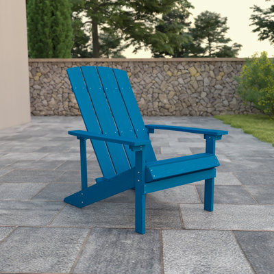 Commercial All-Weather Poly Resin Wood Adirondack Chair by Rosecliff Heights