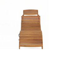 Armond 72.25" Long Foldable Acacia Chaise Lounge by Highland Dunes