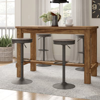 Chambord Swivel Solid Wood Adjustable Height Bar Stool by Laurel Foundry Modern Farmhouse