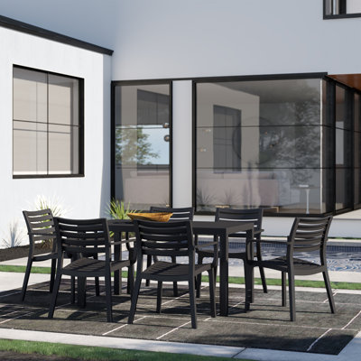 Quadis 6 - Person 55" Long Dining Set by Latitude Run