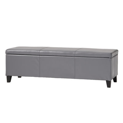 Denali Modern Upholstered Storage Ottoman Bench | Minimalist Design with Hidden Storage & Soft-Close Hinges by Latitude Run