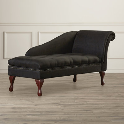 Elyzza Tufted Right Arm Recessed Chaise Lounge with Storage by House of Hampton