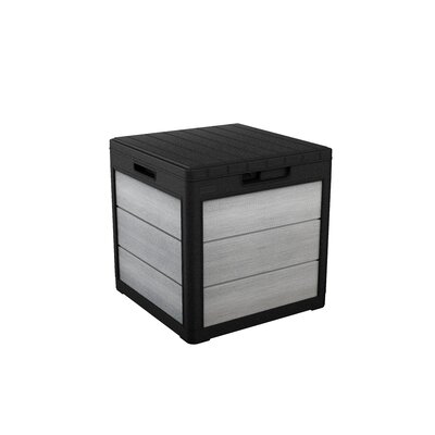 Keter Denali 30 Gallon Small Durable Resin Outdoor Storage and Organization Deck Box For Patio Furniture and Supplies, Grey by Keter