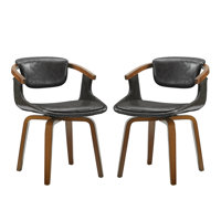 Wathen Faux Leather Upholstered Swivel Dining Arm Chair by Wade Logan