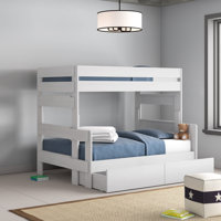 Decimus Twin Over Full 2 Drawer Solid Wood Bunk Bed by Viv + Rae