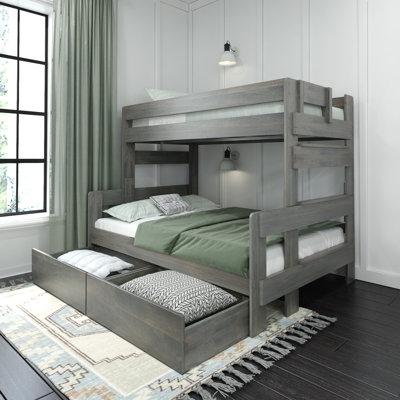 Decimus Twin Over Full 2 Drawer Solid Wood Bunk Bed by Viv + Rae