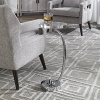 Shura Glass C Table End Table by Ivy Bronx