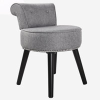 Ahleah Solid Wood Vanity Stool by House of Hampton