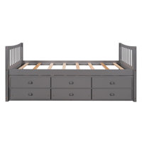 Coverson Twin Storage Platform Bed, Solid Wood Bed with 6 Drawers by Red Barrel Studio