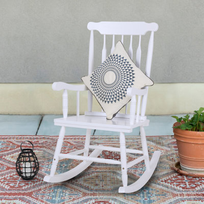Outdoor Aung Rocking Solid Wood Chair by Lark Manor