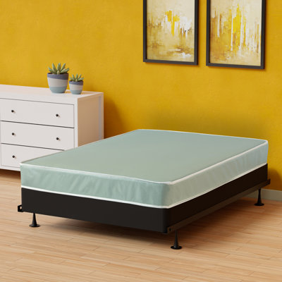 Langan 8 Inch Medium Firm Hybrid Mattress Pressure Relieving Pocket Coil Water Proof Vinyl Bed in Box by Alwyn Home