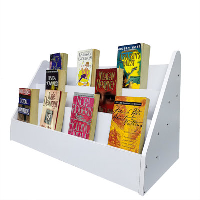 Countertop Book Shelf Display, Greeting Card Rack, Step Rack for Literature, Magazines by Rebrilliant