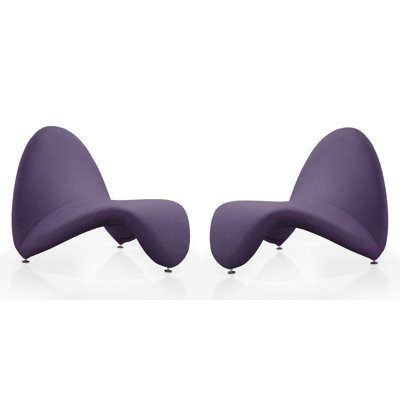MoMa Wool Blend Upholstered Lounge Chair by Manhattan Comfort