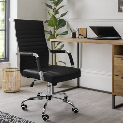 Kilbourne Faux Leather Conference Chair by Wrought Studio