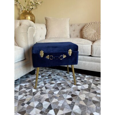 Stainless Steel Accent Stool by Everly Quinn