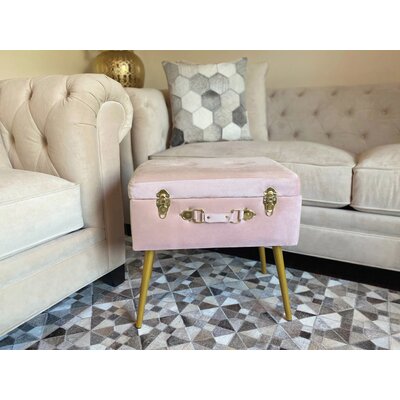 Stainless Steel Accent Stool by Everly Quinn