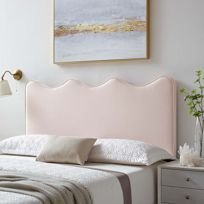 Velvet Upholstered Panel Headboard by BSD National Supplies