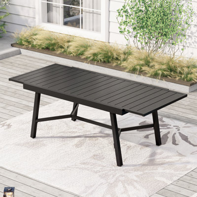 Alyah Extendable Steel Dining Table by Lark Manor
