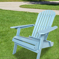 Boisvert Solid Wood Folding Adirondack Chair by Highland Dunes