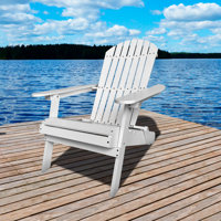 Boisvert Solid Wood Folding Adirondack Chair by Highland Dunes