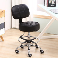 Height Adjustable Lab Stool with Footrest by Inbox Zero