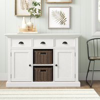 Guisborough 49.5" Wide 3-Drawer Server by Laurel Foundry Modern Farmhouse