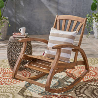 Outdoor Cathleen Rocking Solid Wood Chair by Highland Dunes