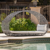 Lavina Outdoor Patio Daybed with Cushions by Arlmont & Co.