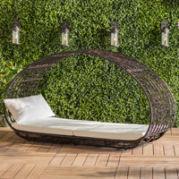 Lavina Outdoor Patio Daybed with Cushions by Arlmont & Co.