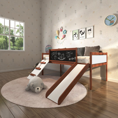Twin Solid Wood Platform Loft Bed by Donco Kids by Donco Kids