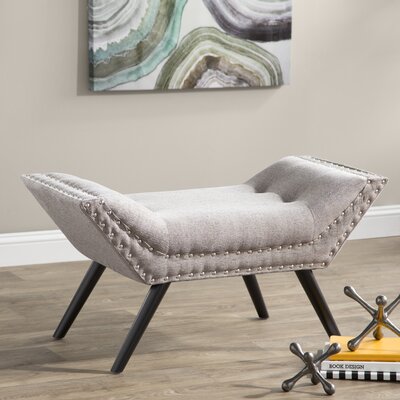 Babbi 36" Wide Tufted Rectangle Standard Ottoman by George Oliver