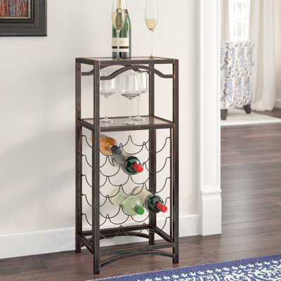 Metal 15 Bottle Wine Rack Storage Organizer, 35