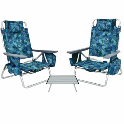 Hentges Reclining Beach Chair with Table