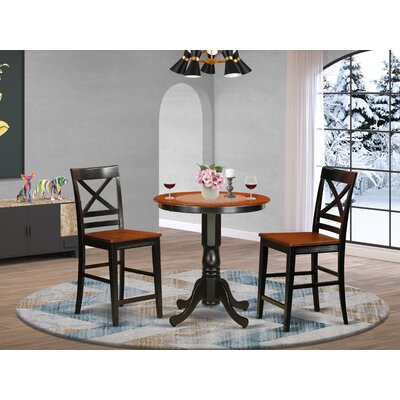 Florentine Counter Height Rubberwood Solid Wood Dining Set by Breakwater Bay