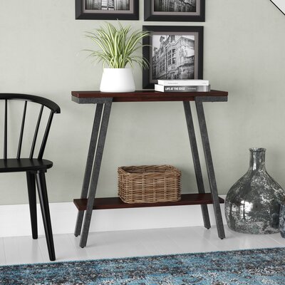 Brisher Empiria Mixed Metal and Solid + Manufactured Wood Hall Console by 17 Stories