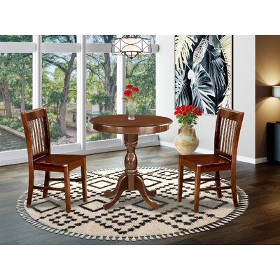Federalsburg 2 - Person Counter Height Rubberwood Solid Wood Dining Set by Canora Grey