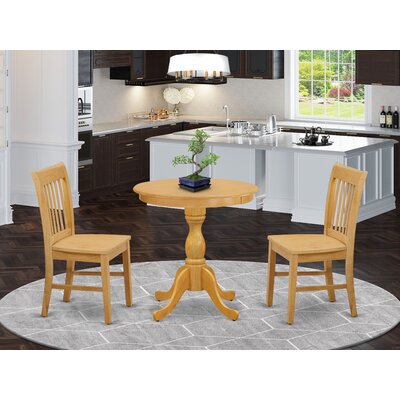 Federalsburg 2 - Person Counter Height Rubberwood Solid Wood Dining Set by Canora Grey