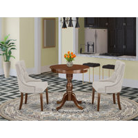 Federalsburg 2 - Person Counter Height RubberWood Solid Wood Dining Set by Canora Grey